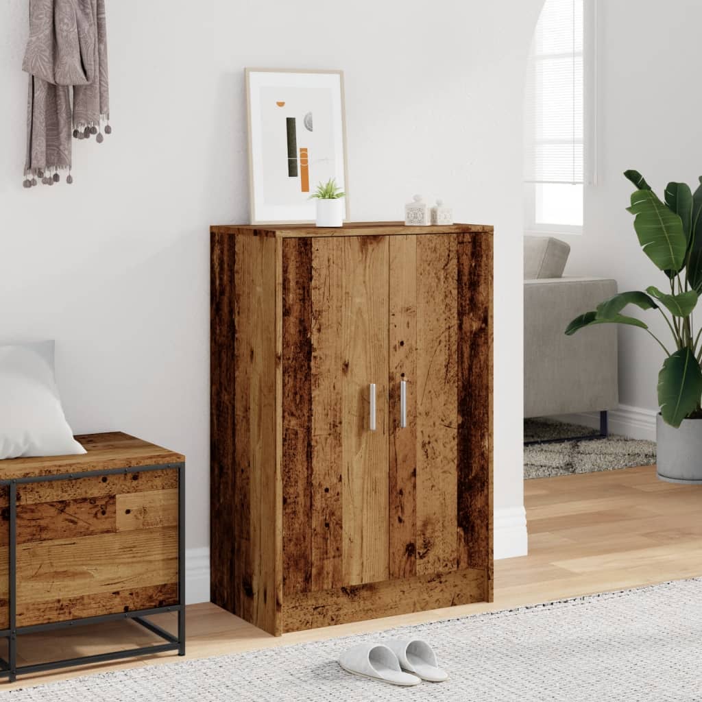Schuhschrank -Optik Holzwerkstoff Altholz