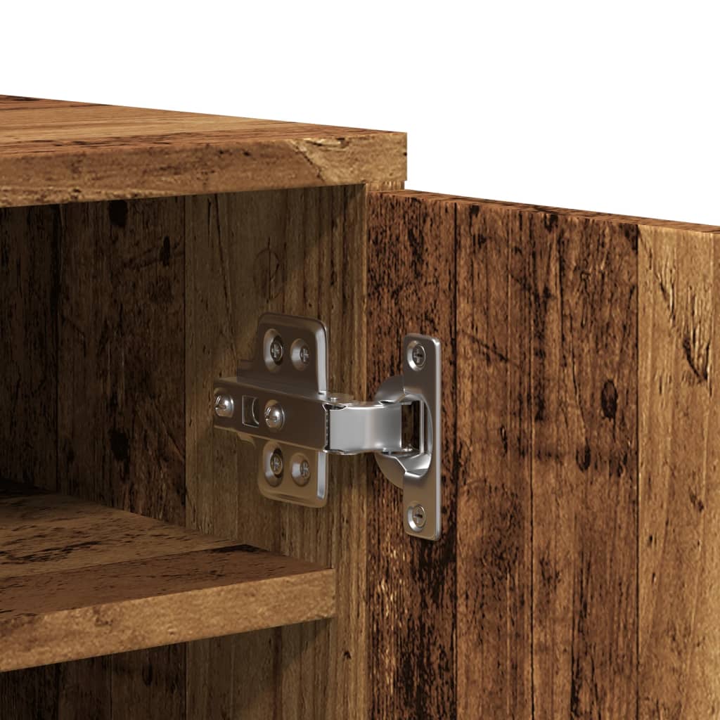 Schuhschrank -Optik Holzwerkstoff Altholz