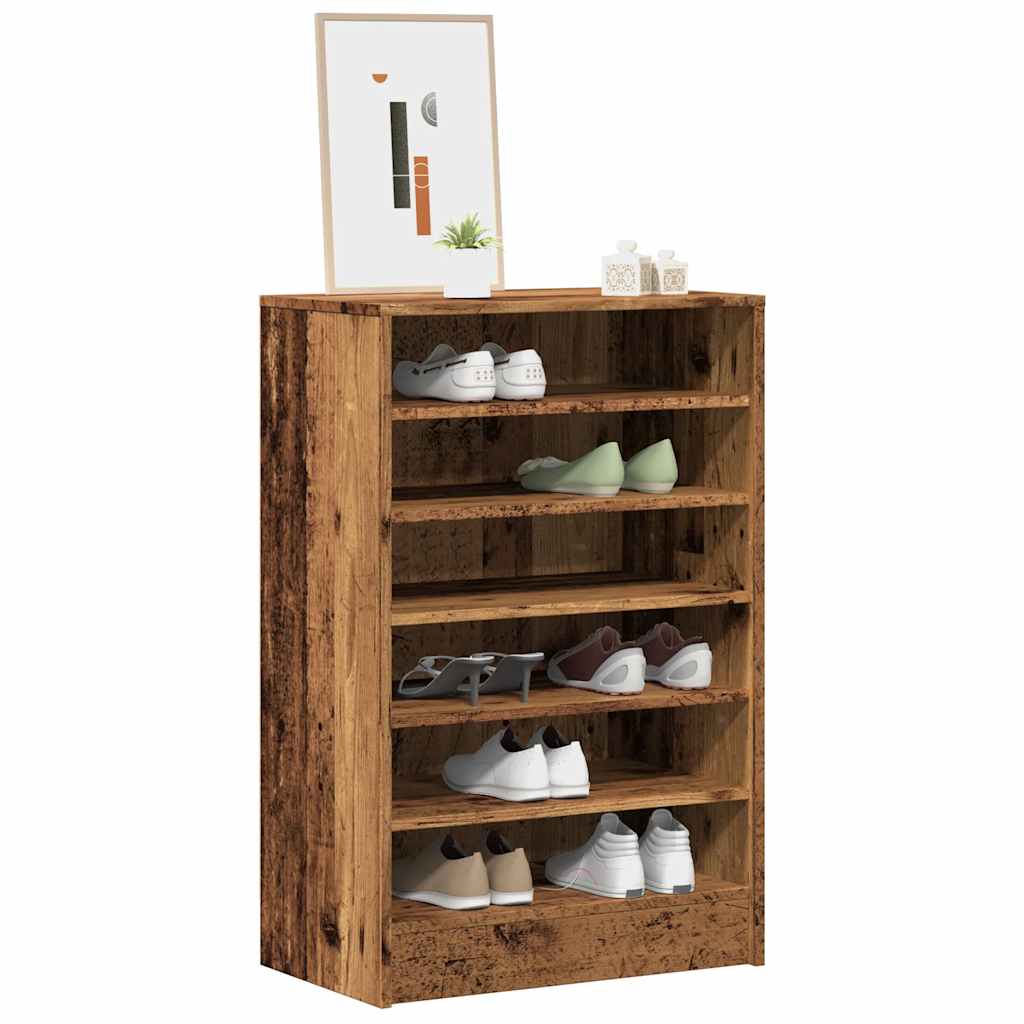 Schuhschrank -Optik Holzwerkstoff Altholz