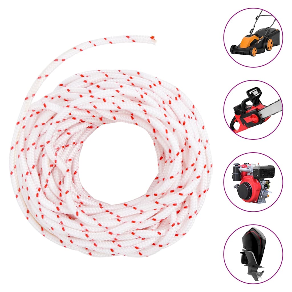 Starterseil Weiß Und Rot Ø 10 M Nylon