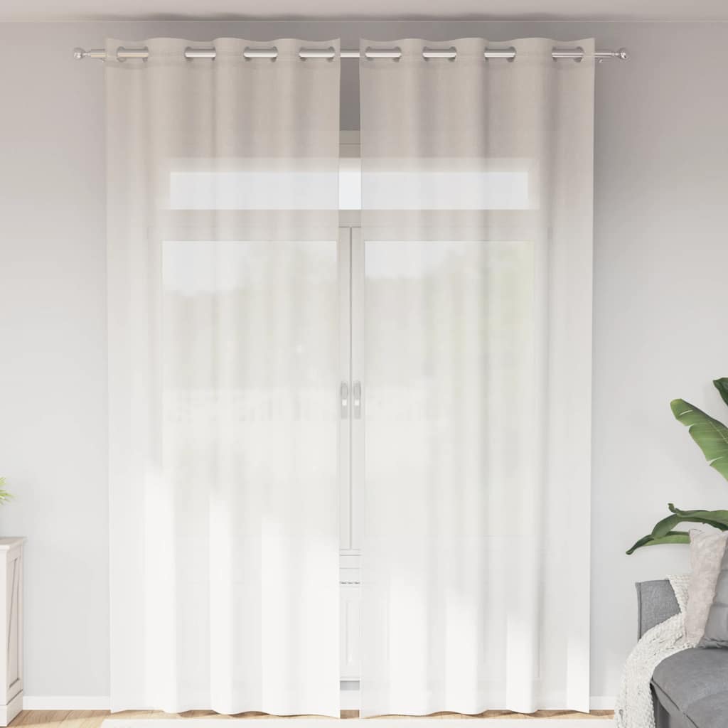 Voile Vorhänge 2 Stk. Weiß
