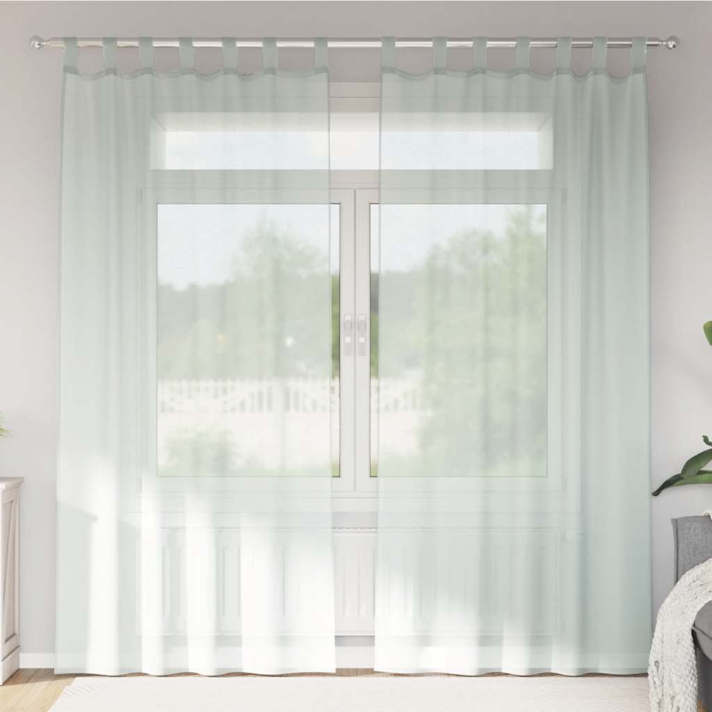 Voile Vorhänge 2 Stk. Hellgrau