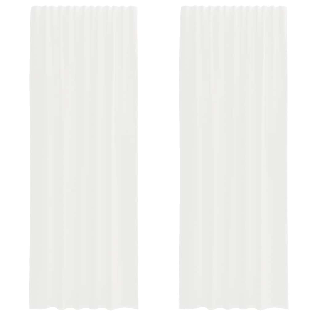 Voile Vorhänge 2 Stk. Weiß