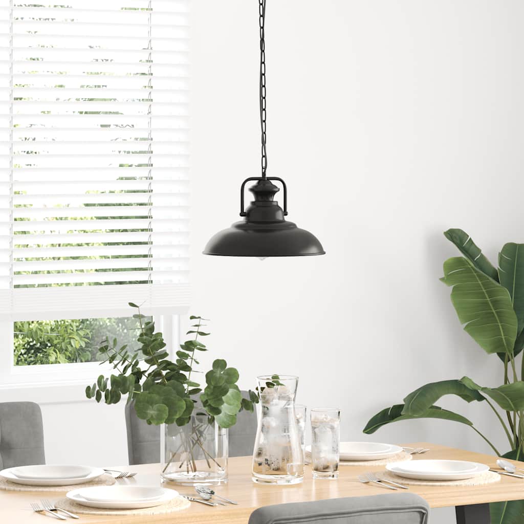Pendelleuchte E27 Schwarz Ø 31 Cm Eisen