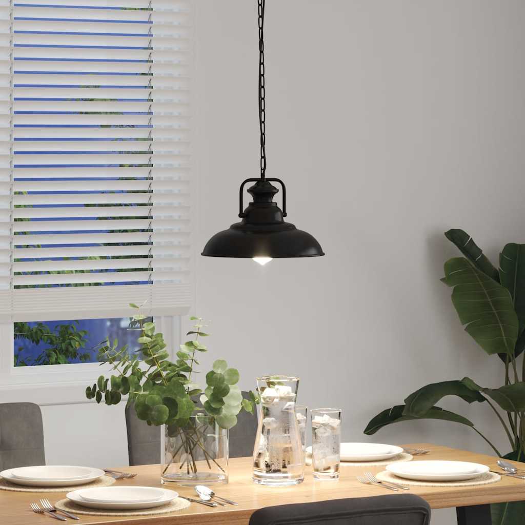 Pendelleuchte E27 Schwarz Ø 31 Cm Eisen