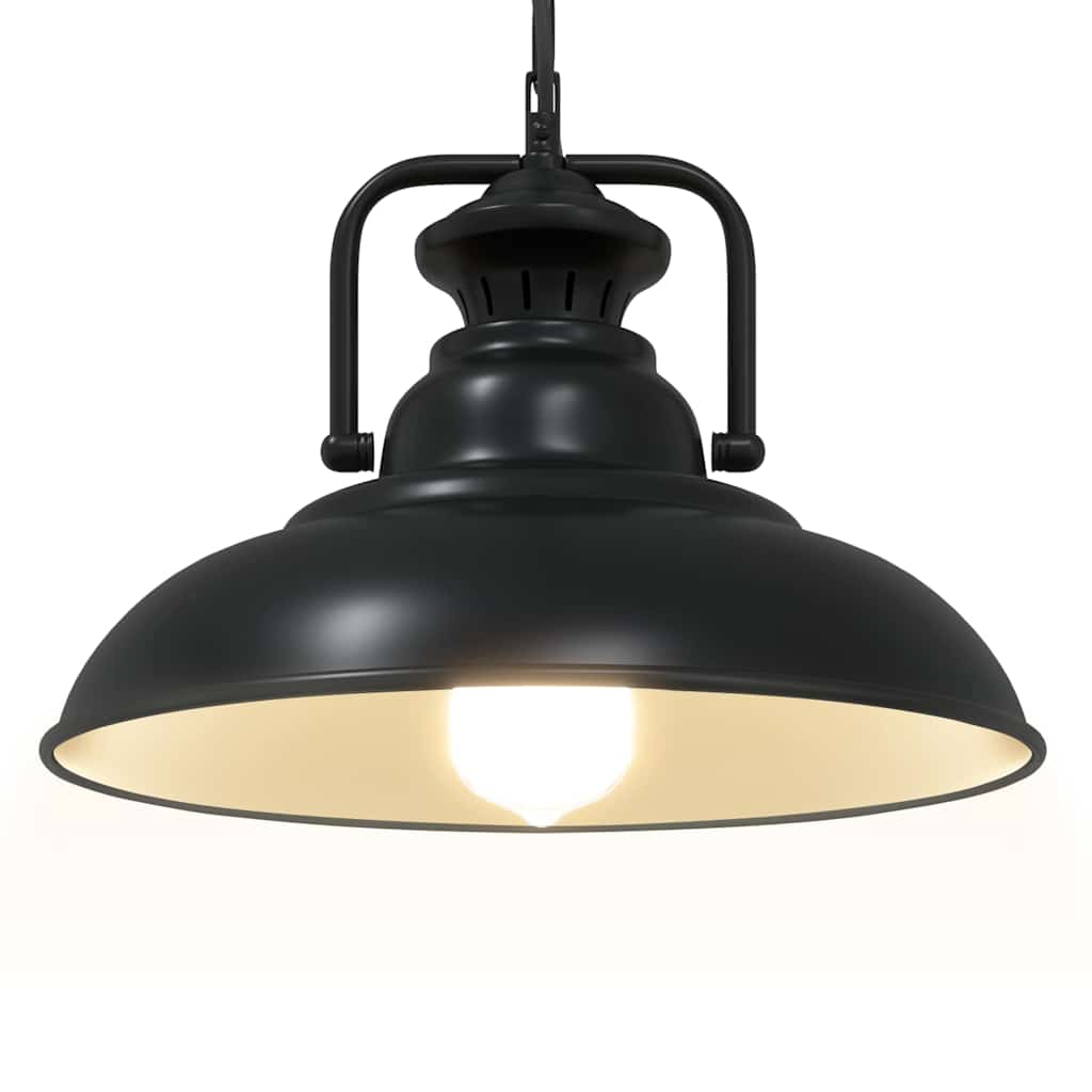 Pendelleuchte E27 Schwarz Ø 31 Cm Eisen