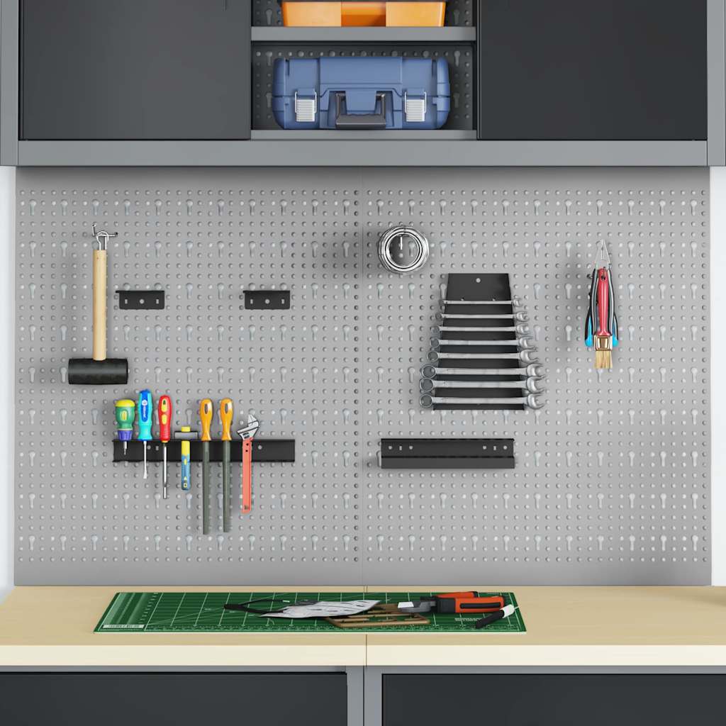 Werkzeugwandpaneel 2 Pcs Grau 100 X 1 X