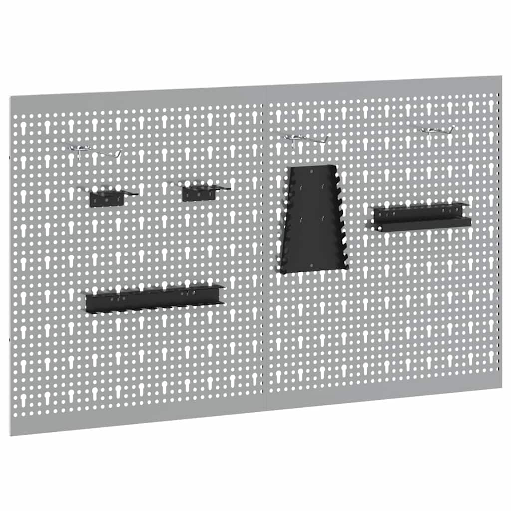 Werkzeugwandpaneel 2 Pcs Grau 100 X 1 X