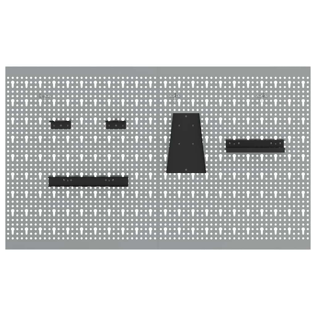 Werkzeugwandpaneel 2 Pcs Grau 100 X 1 X