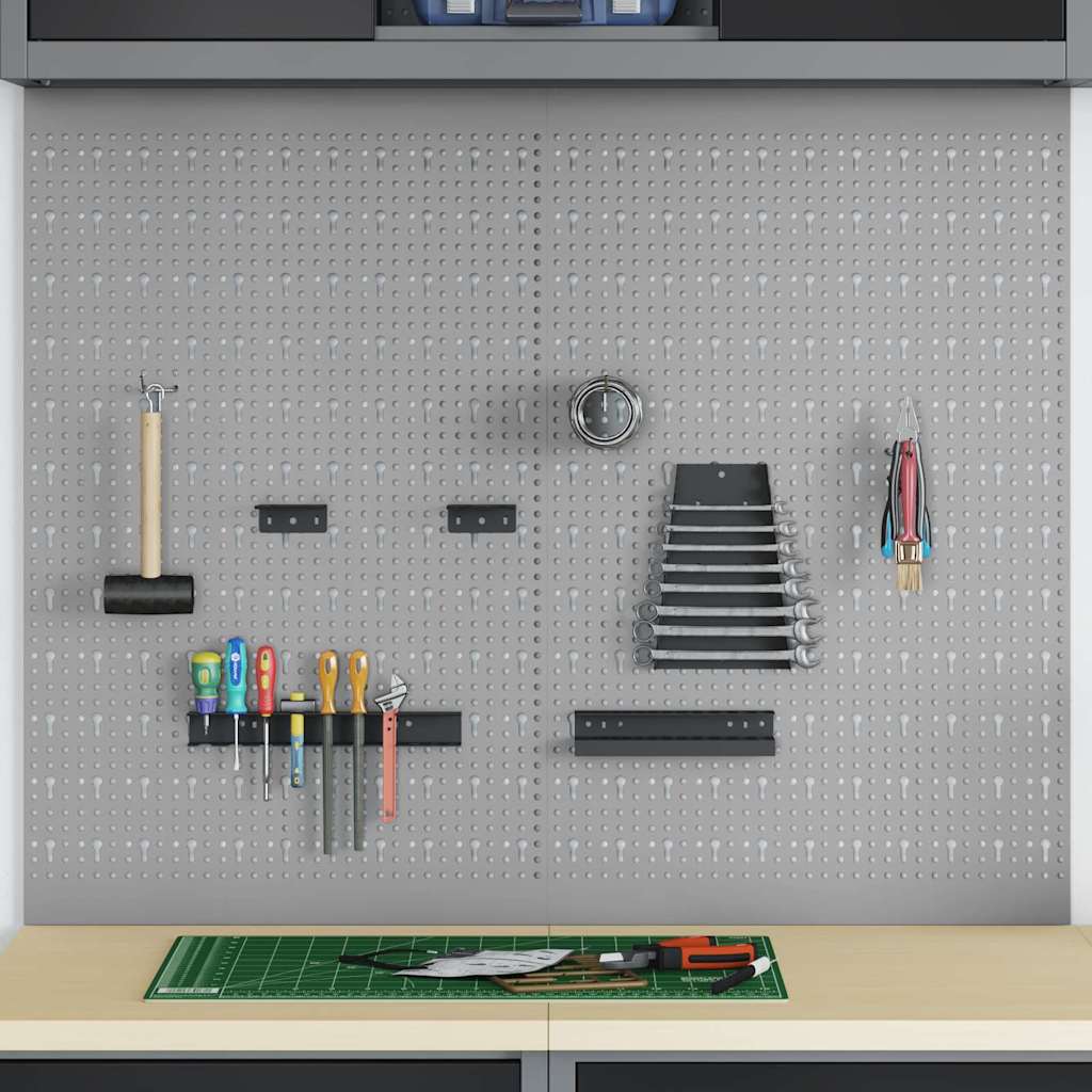 Werkzeugwandpaneel 2 Pcs Grau 100 X 1 X