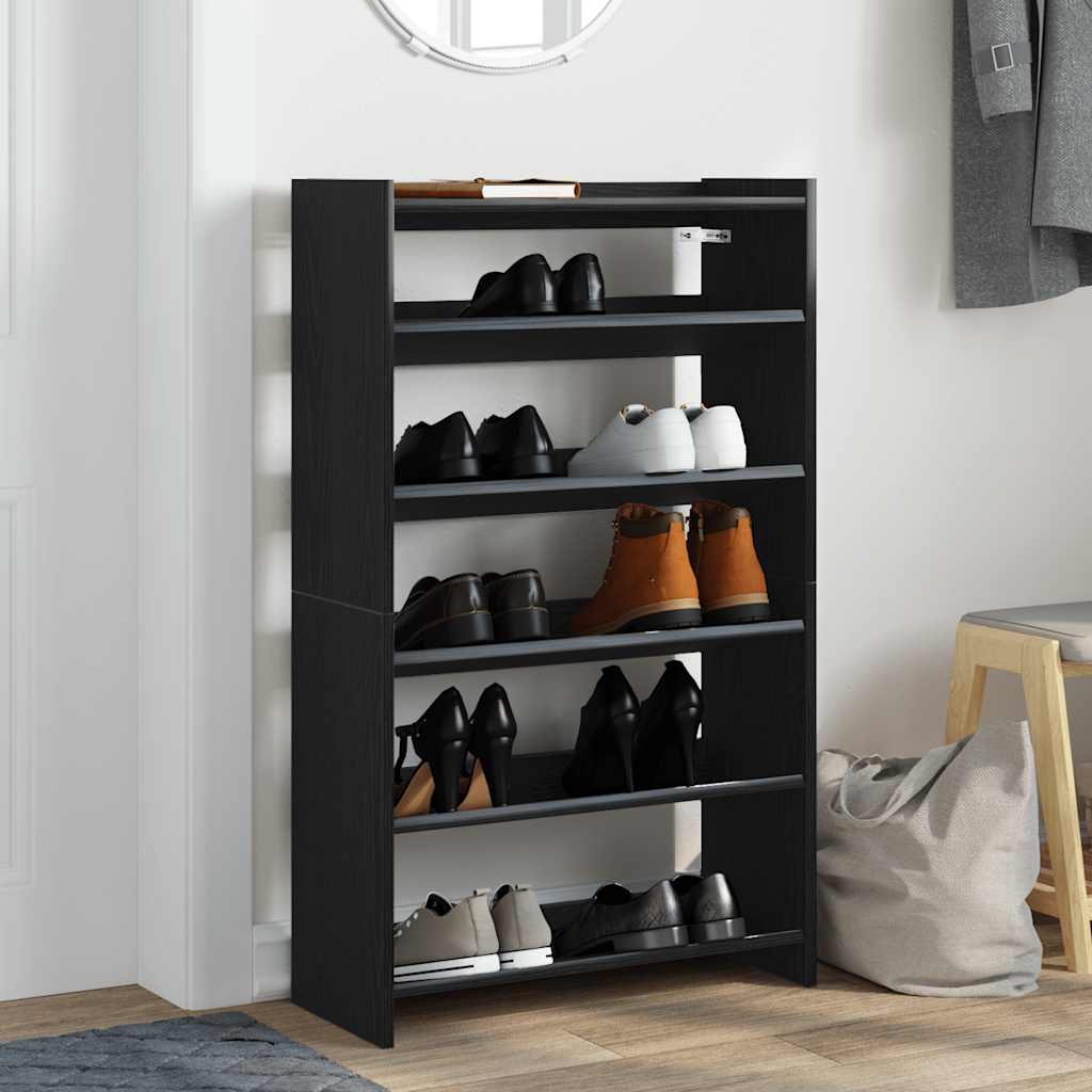 Schuhregal 60X25X Holzwerkstoff Schwarz