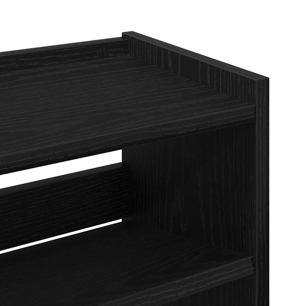 Schuhregal 60X25X Holzwerkstoff Schwarz