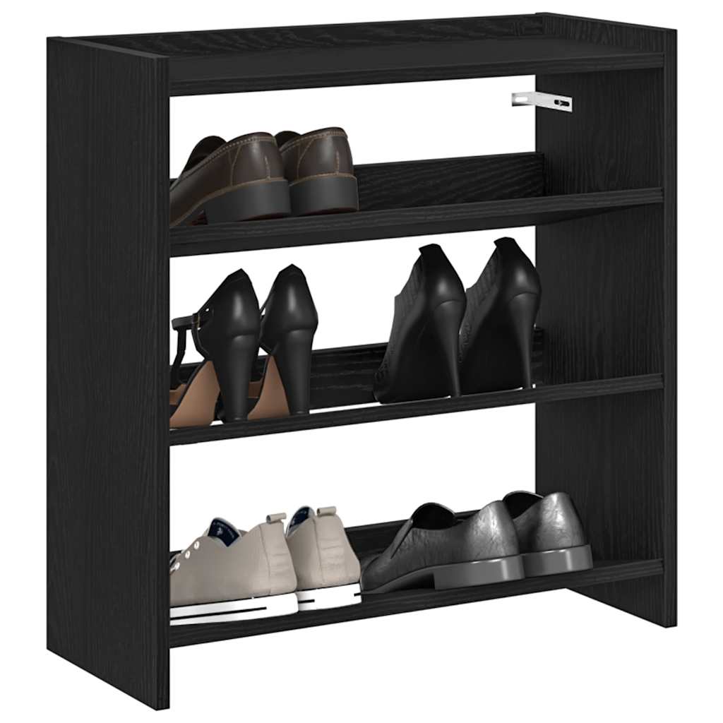 Schuhregal 60X25X Holzwerkstoff Schwarz