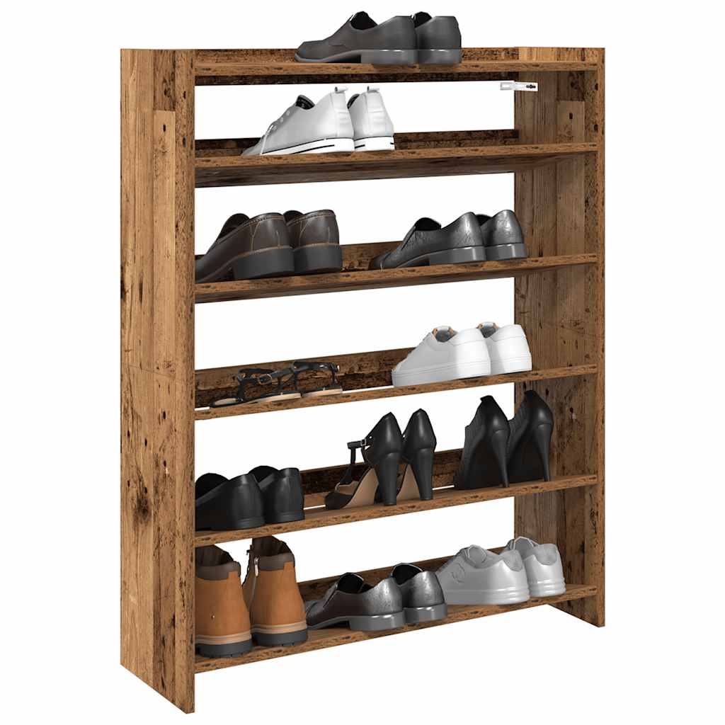 Schuhregal -Optik 80X25X Holzwerkstoff Altholz