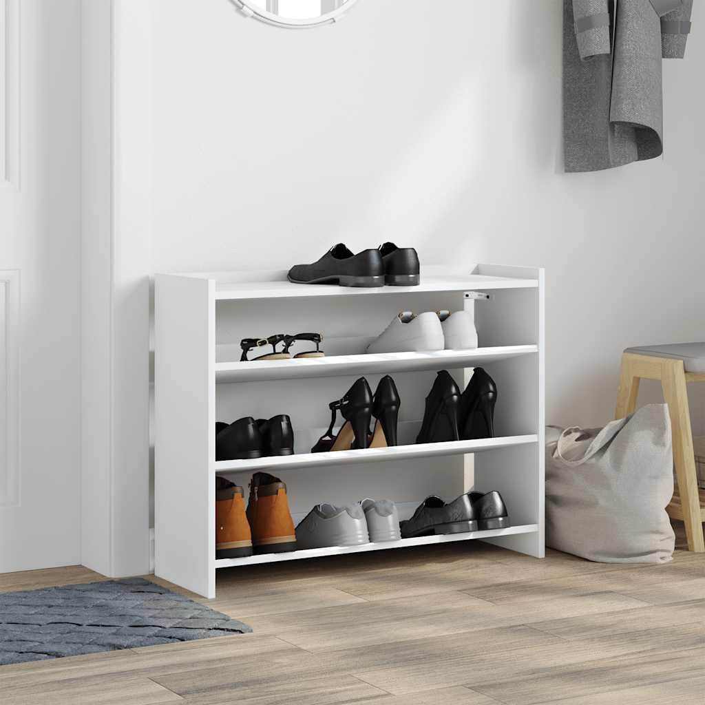 Schuhregal 80X25X Holzwerkstoff Weiß