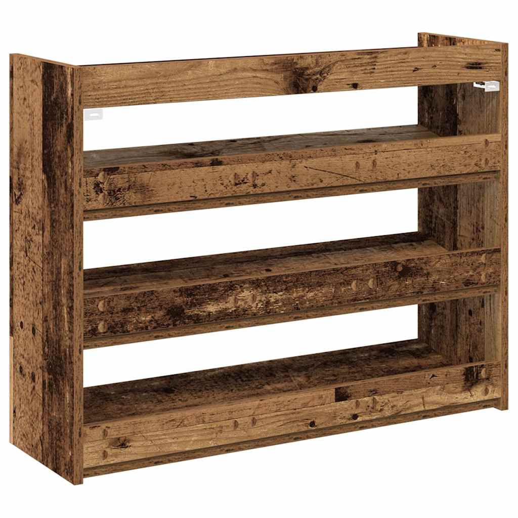 Schuhregal -Optik 80X25X Holzwerkstoff Altholz