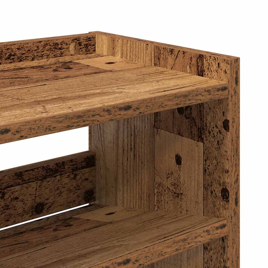 Schuhregal -Optik 80X25X Holzwerkstoff Altholz