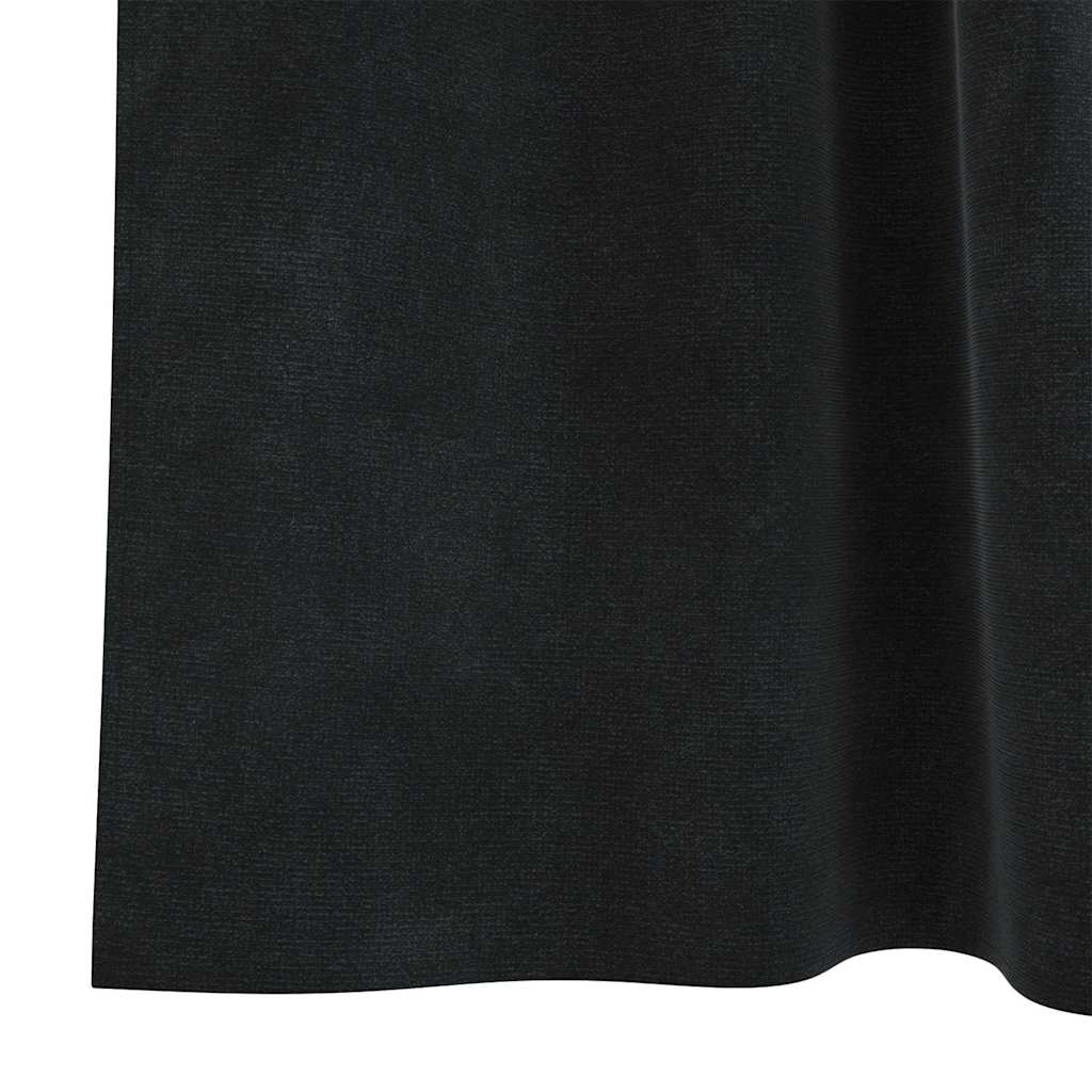 Verdunkelungsvorhänge 2 Pcs Samt Schwarz
