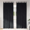 Verdunkelungsvorhänge 2 Pcs Samt Schwarz