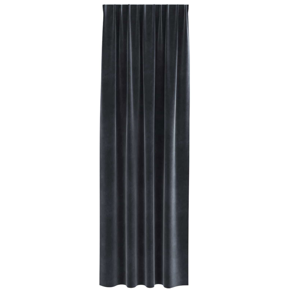 Verdunkelungsvorhänge 2 Pcs Samt Dunkelgrau