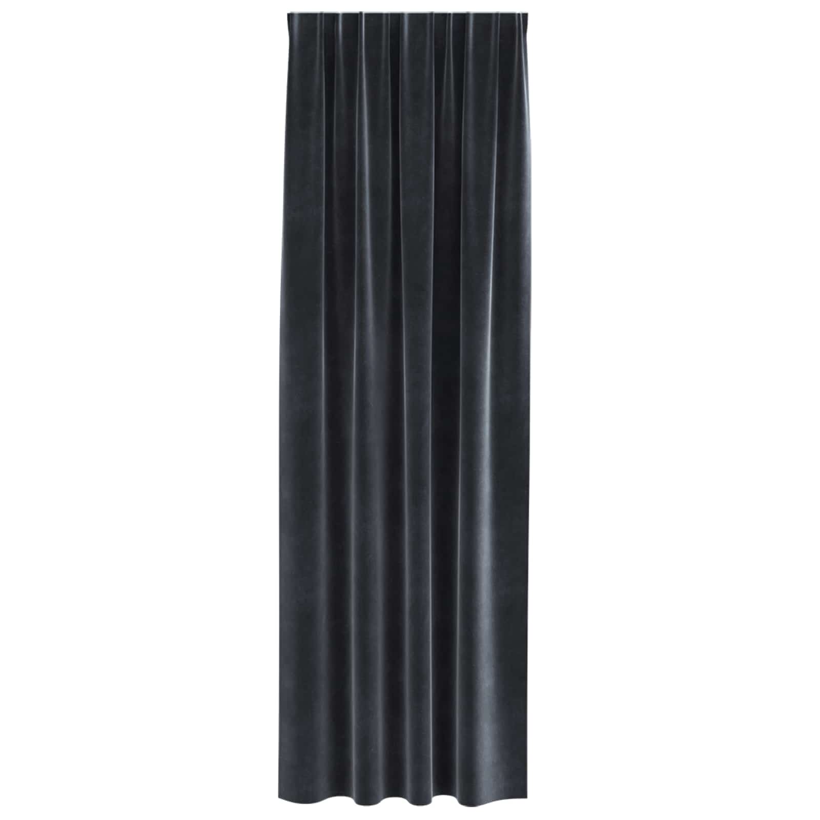 Verdunkelungsvorhänge 2 Pcs Samt Dunkelgrau