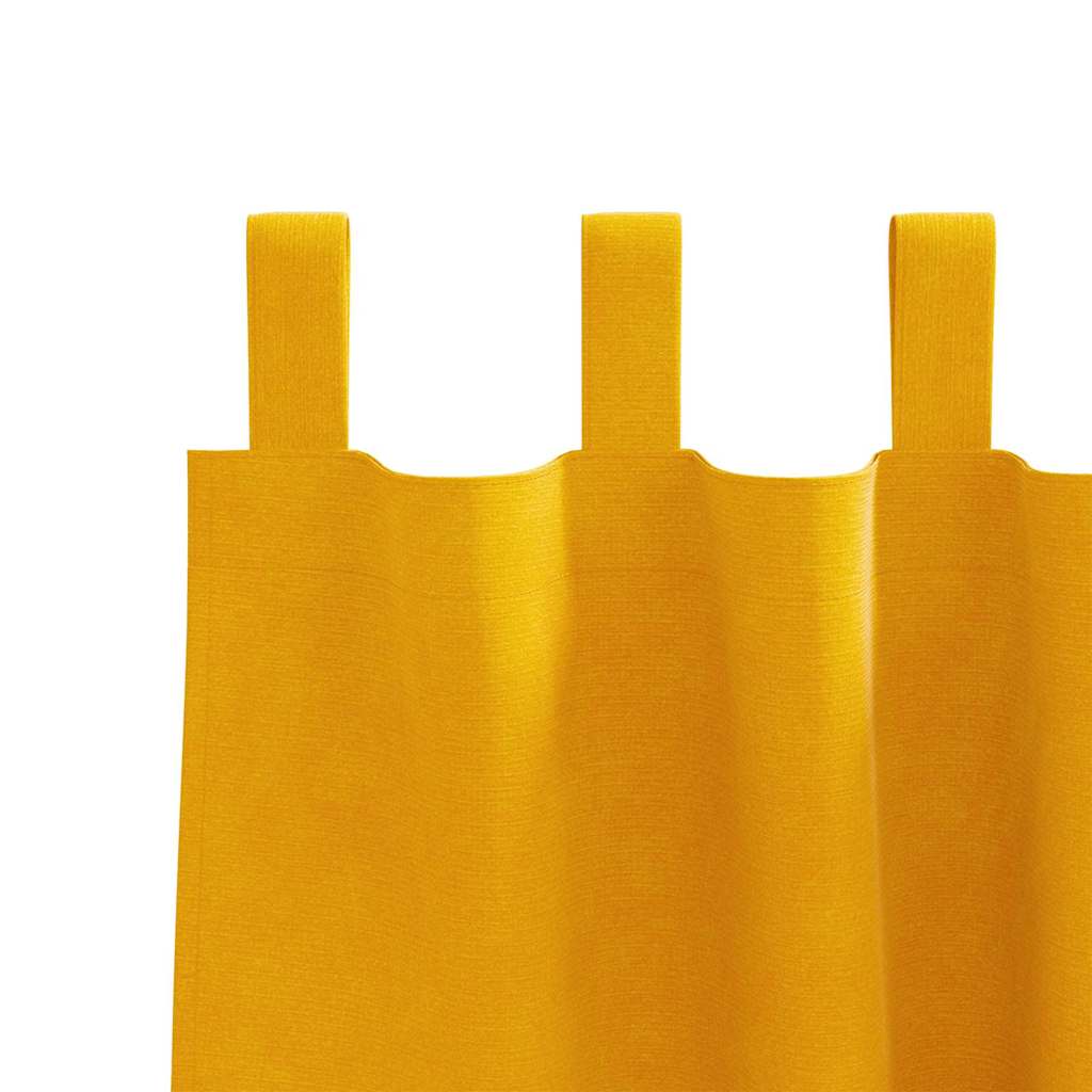Verdunkelungsvorhänge 2 Pcs Samt Senfgelb