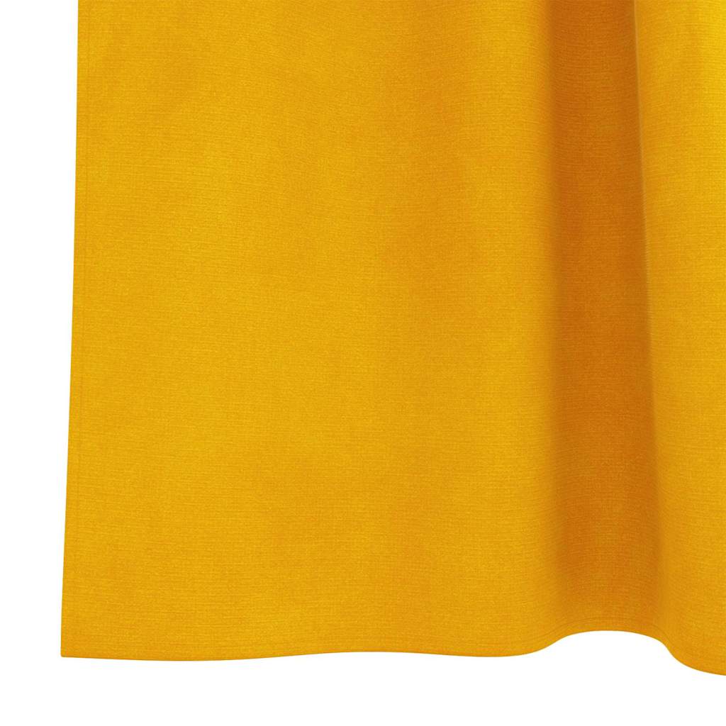 Verdunkelungsvorhänge 2 Pcs Samt Senfgelb