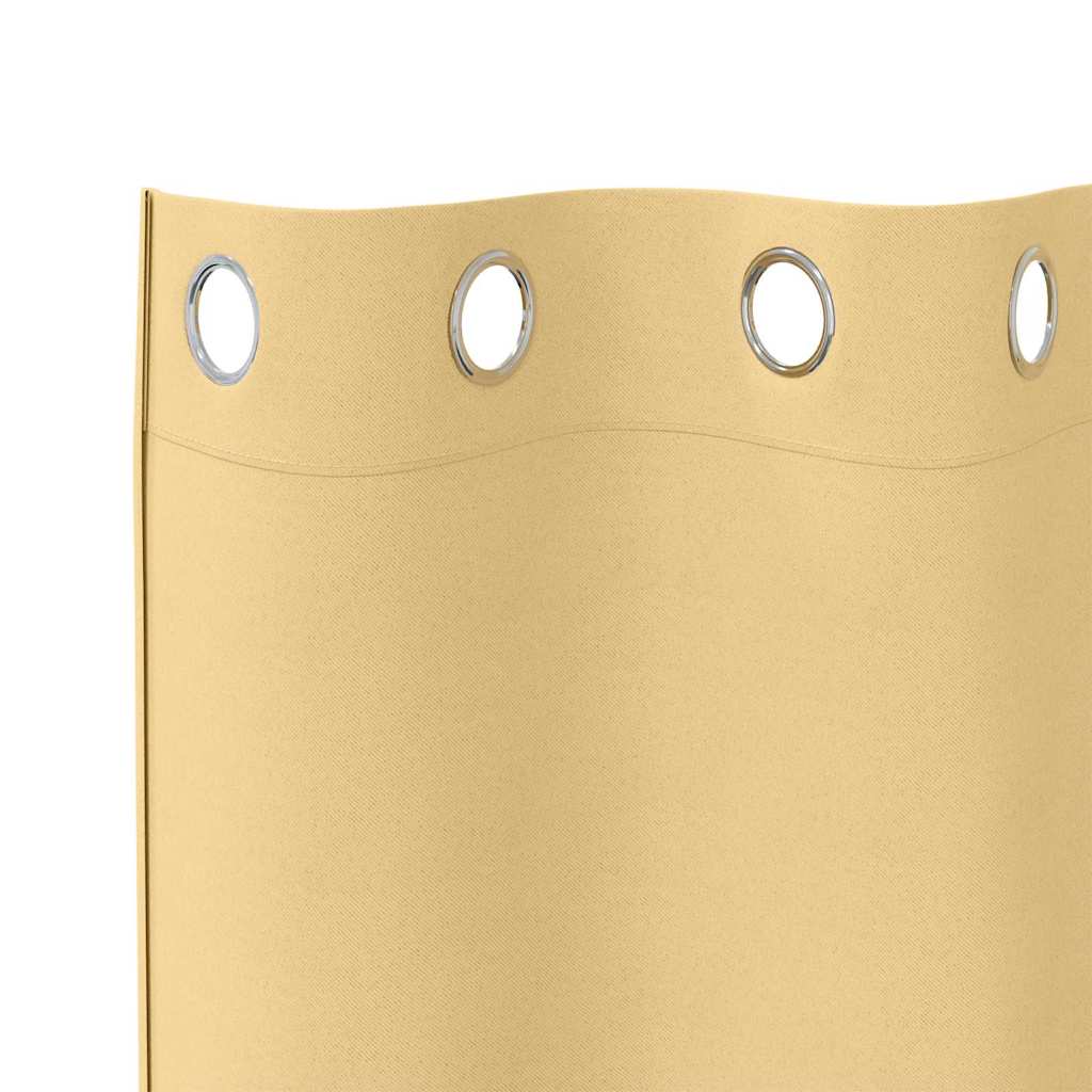 Verdunkelungs-Vorhänge Mit Ringen 2 Pcs 140 X Beige