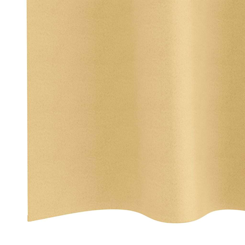 Verdunkelungs-Vorhänge Mit Ringen 2 Pcs 140 X Beige