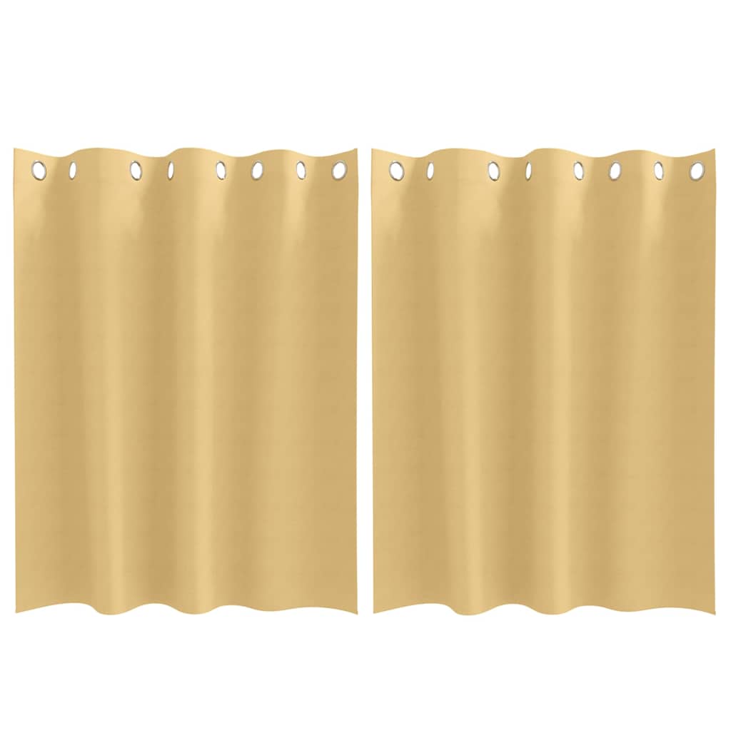 Verdunkelungs-Vorhänge Mit Ringen 2 Pcs 140 X Beige