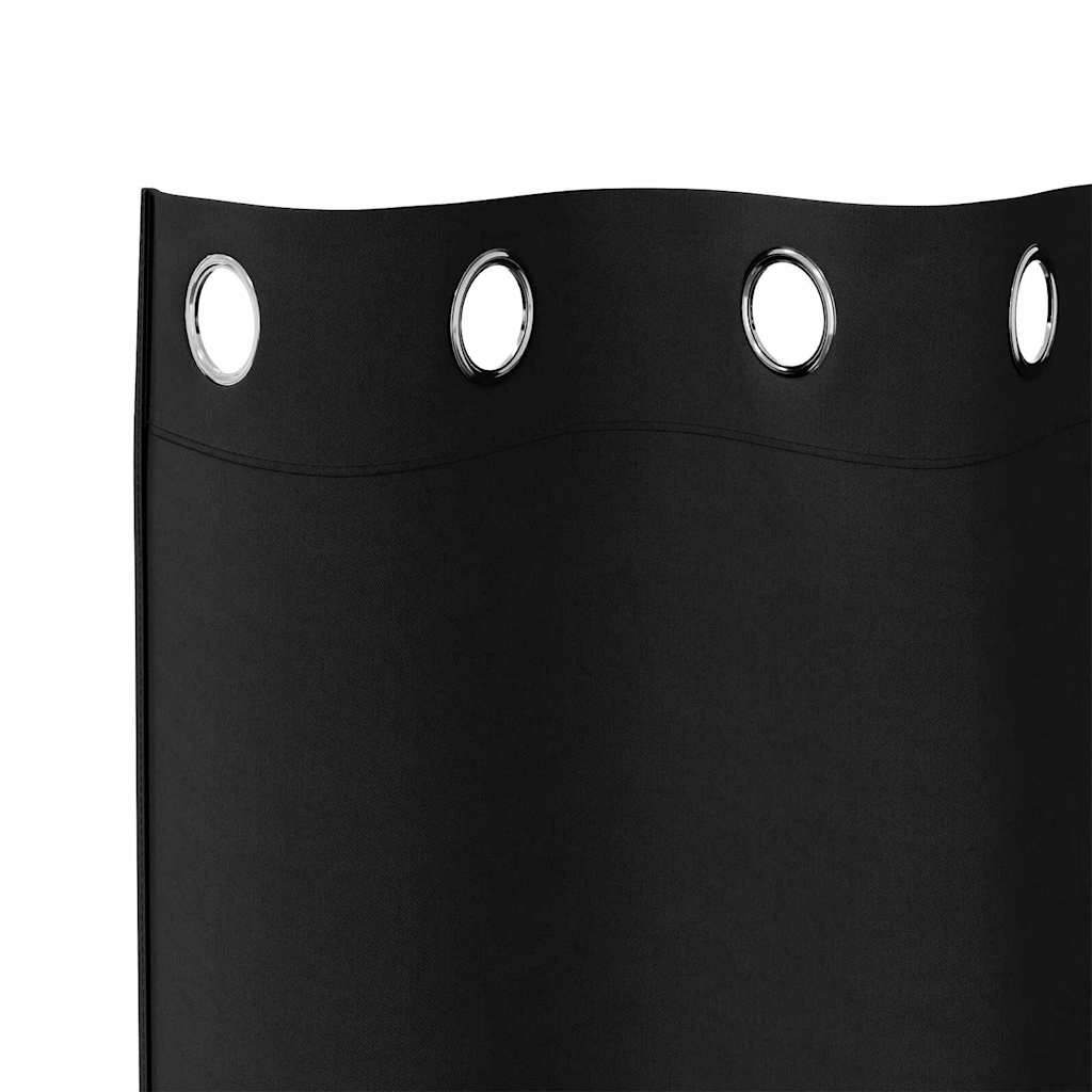 Verdunkelungs-Vorhänge Mit Ringen 2 Pcs 140 X Schwarz