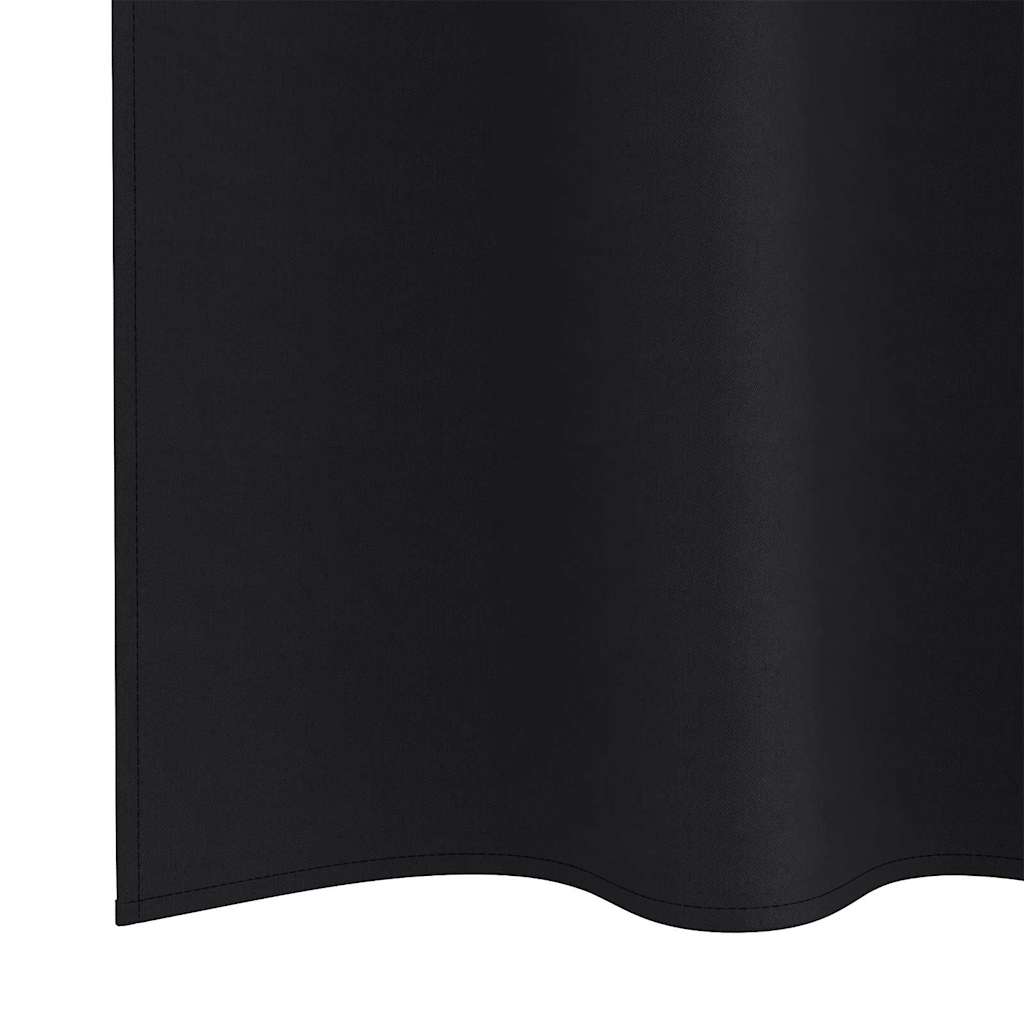 Verdunkelungs-Vorhänge Mit Ringen 2 Pcs 140 X Schwarz