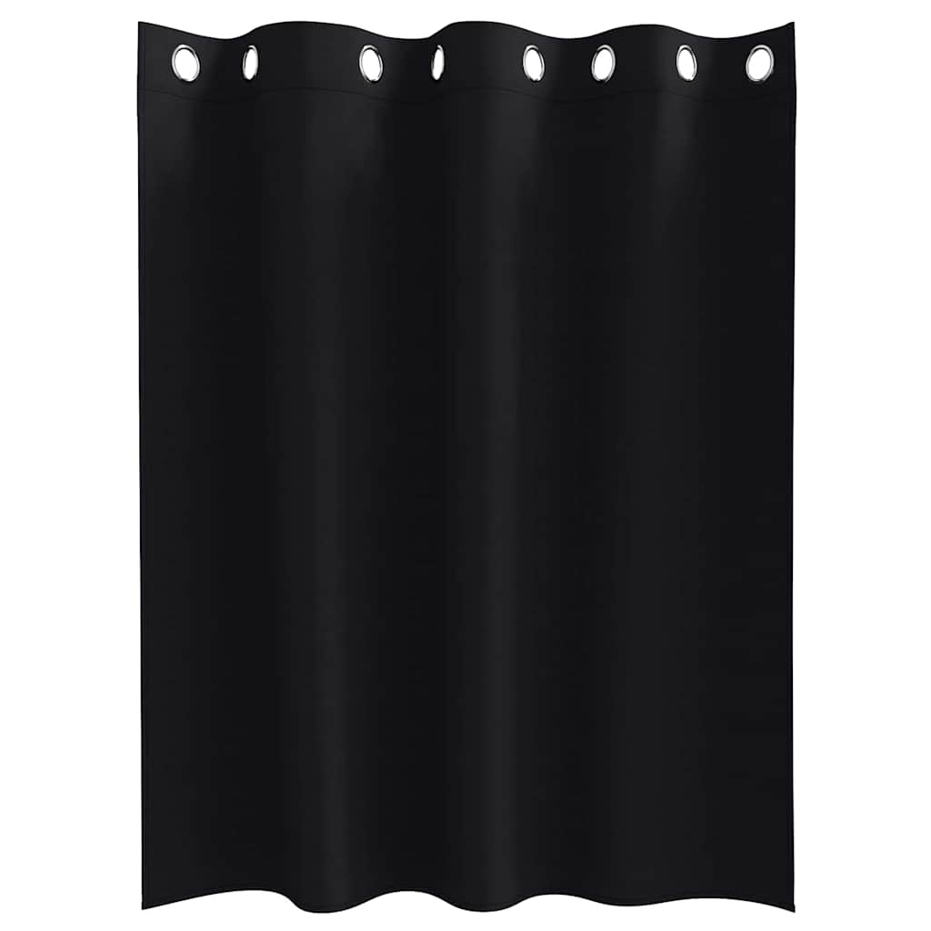 Verdunkelungs-Vorhänge Mit Ringen 2 Pcs 140 X Schwarz