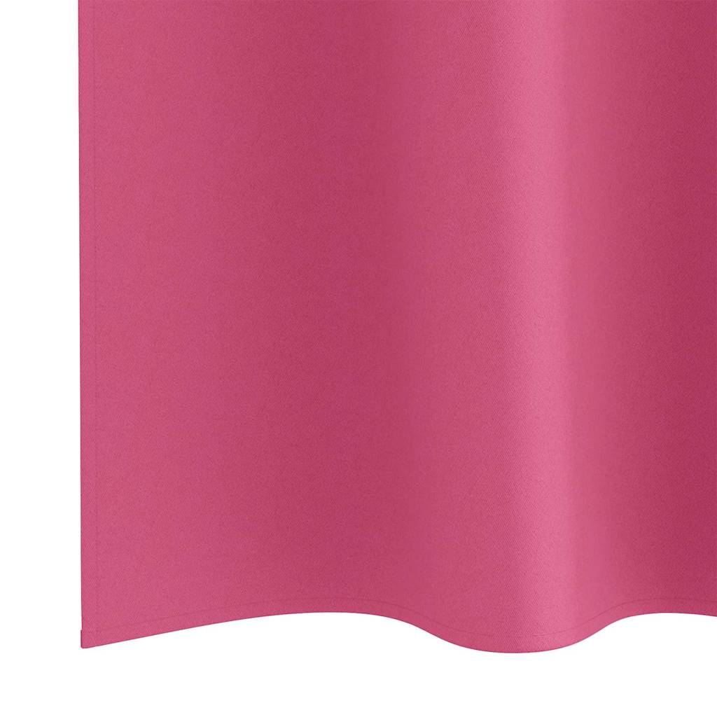 Verdunkelungs-Vorhänge Mit Ringen 2 Pcs Helles Pink Hellrosa