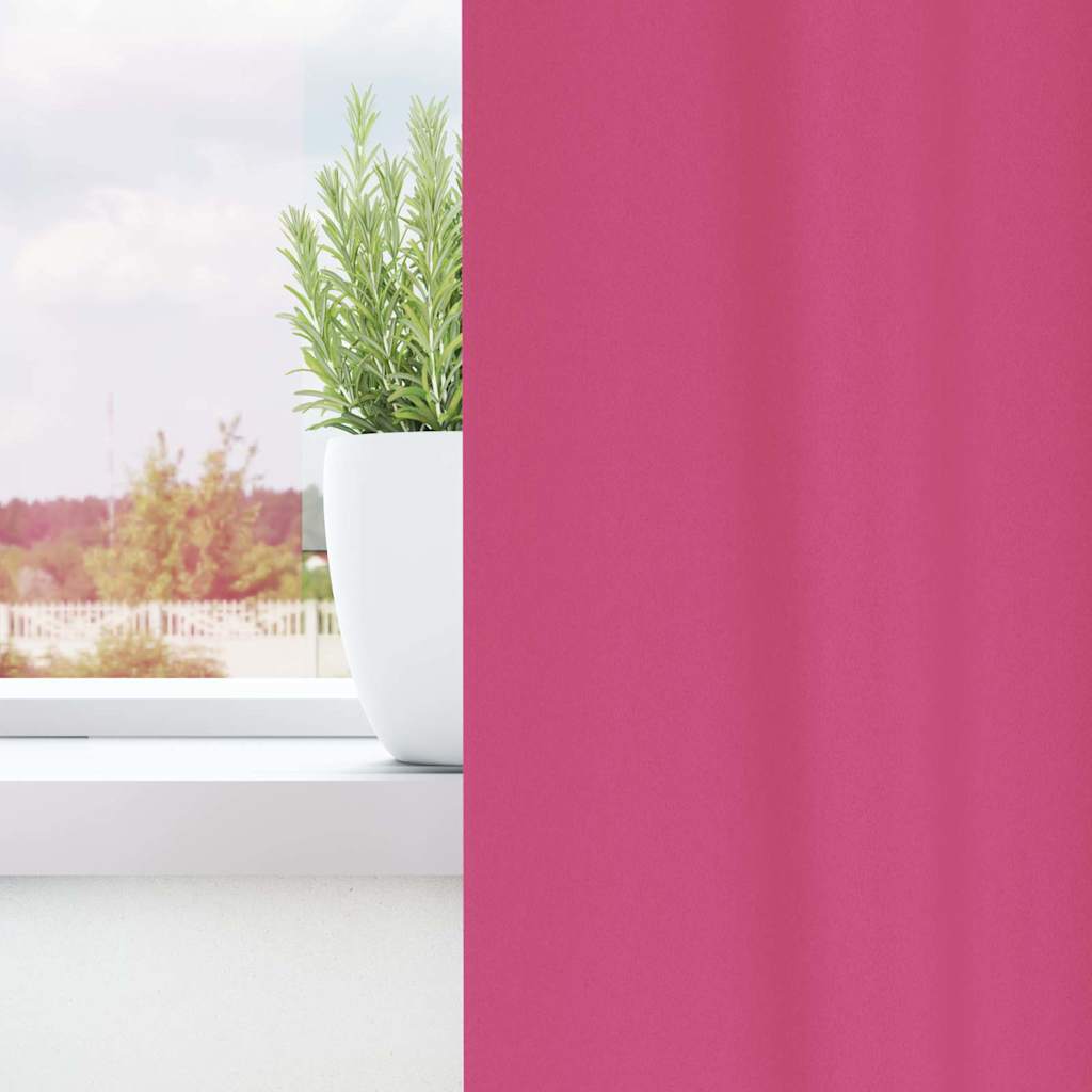 Verdunkelungs-Vorhänge Mit Ringen 2 Pcs Helles Pink Hellrosa
