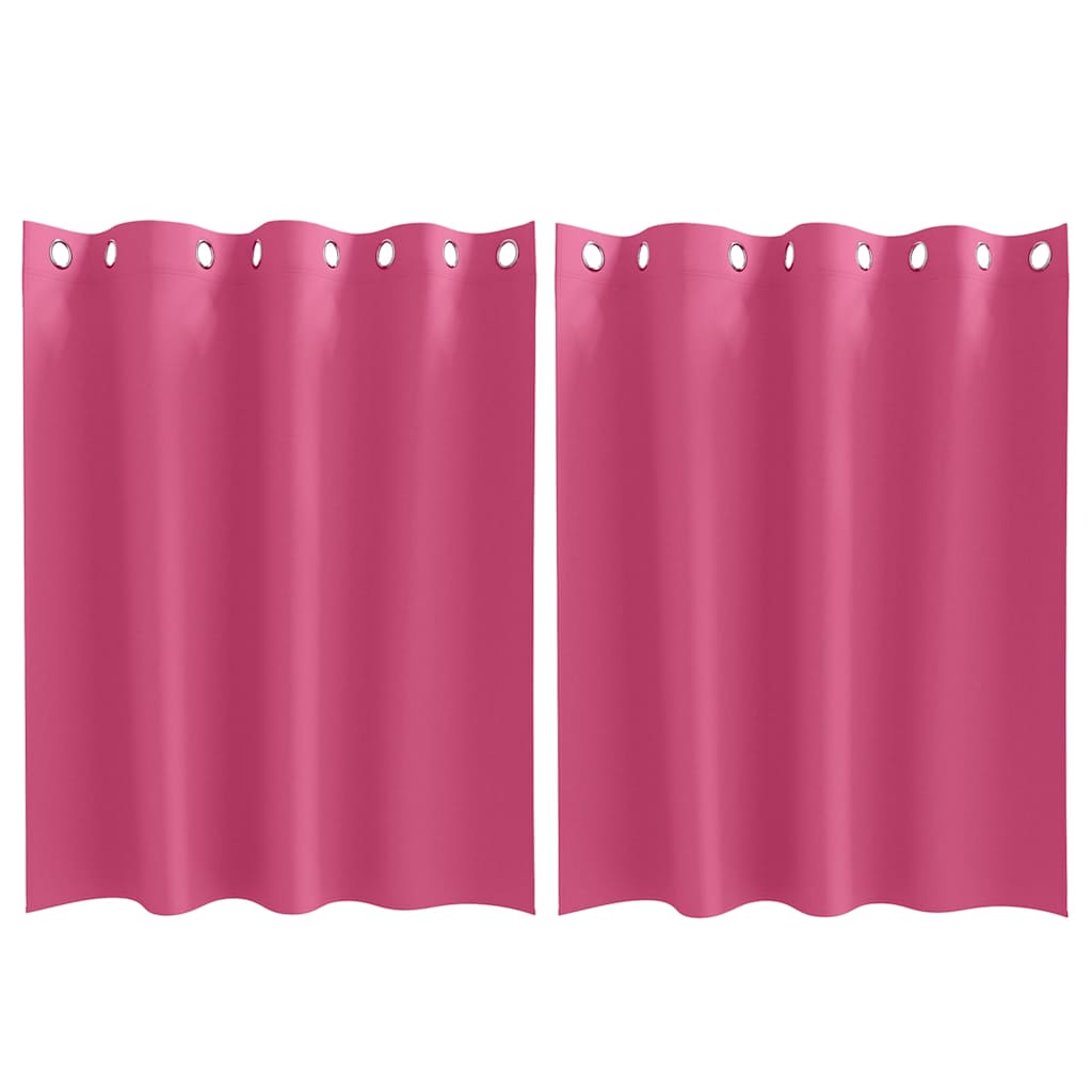Verdunkelungs-Vorhänge Mit Ringen 2 Pcs Helles Pink Hellrosa