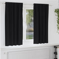 Verdunkelungs-Vorhänge Mit Ringen 2 Pcs 140 X Schwarz