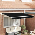 Markisenersatzstoff 4,5 × 3 M Polyester Schwarz