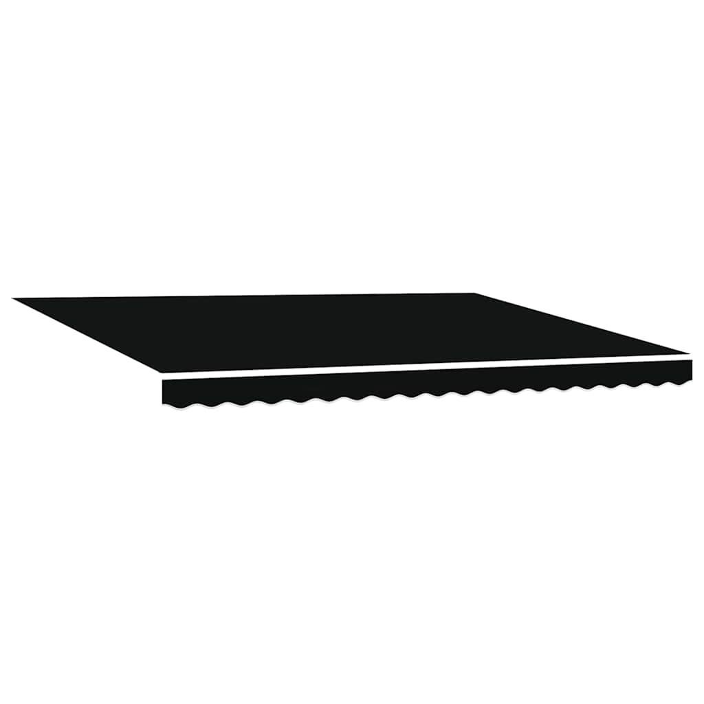 Markisenersatzstoff 4,5 × 3 M Polyester Schwarz