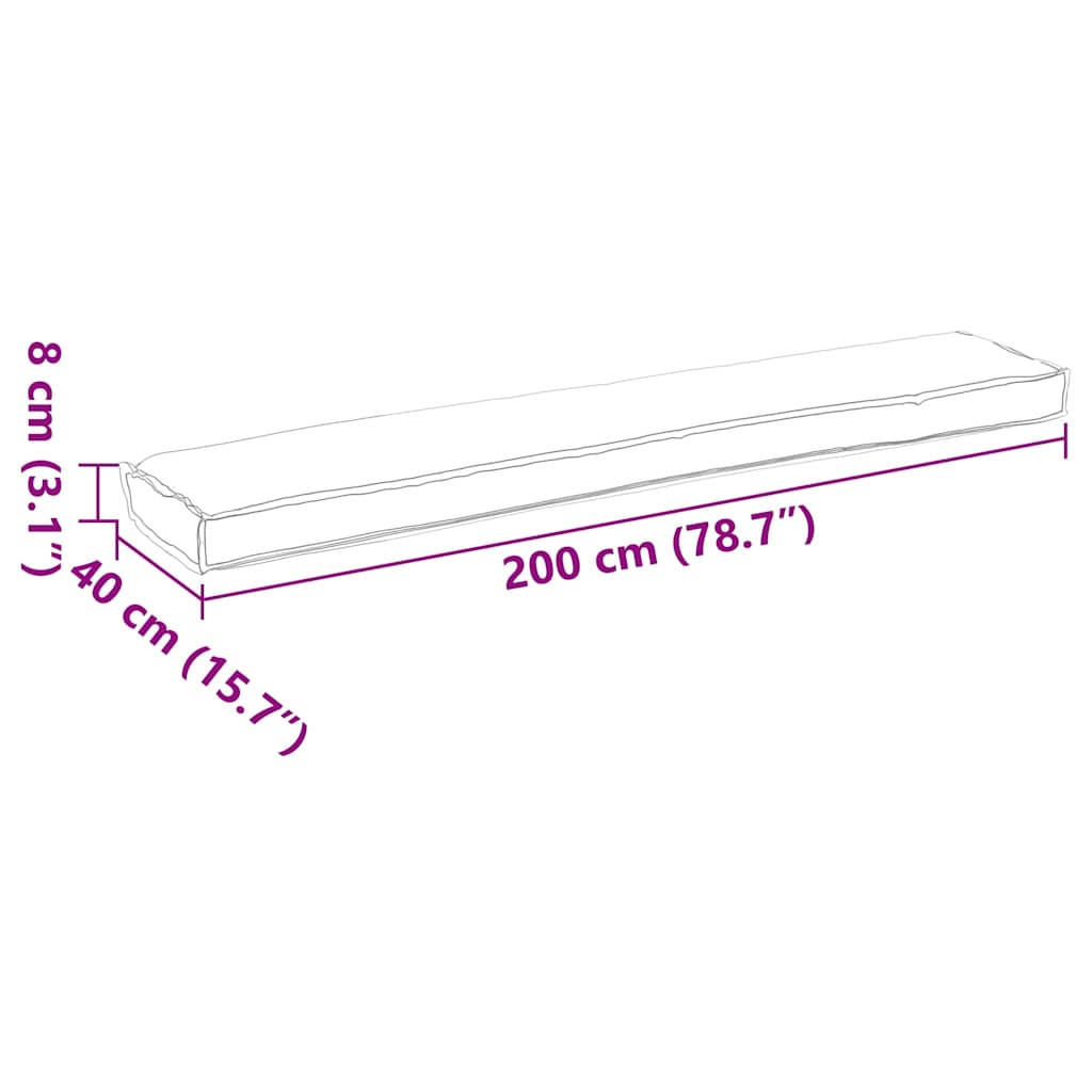 Palettenkissen 200 X 40 X 8 Cm Oxford-Stoff