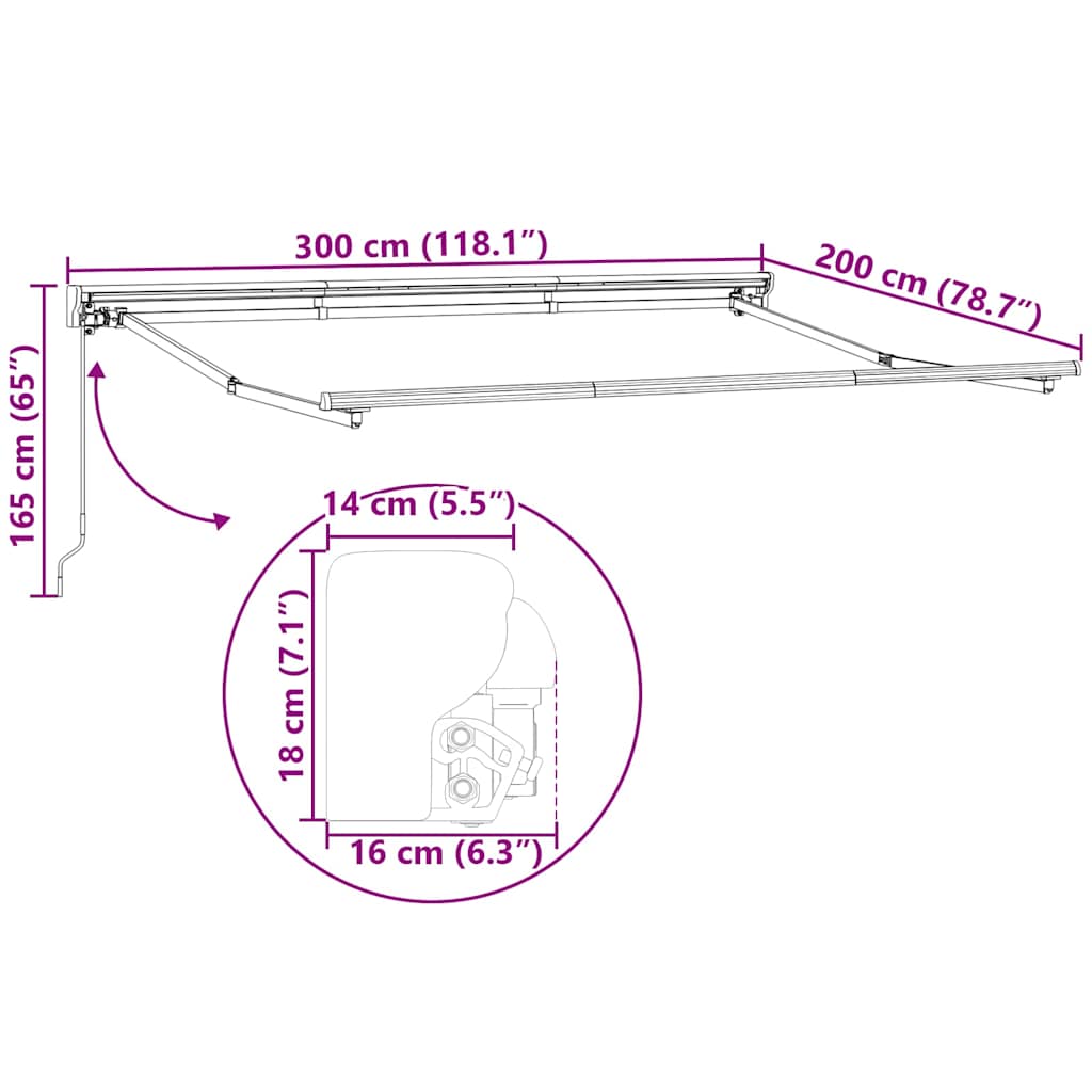 Markisenrahmen Gelb Und Weiß 300 X 200 Cm Gelb Und Weiß (Weißer Rahmen)