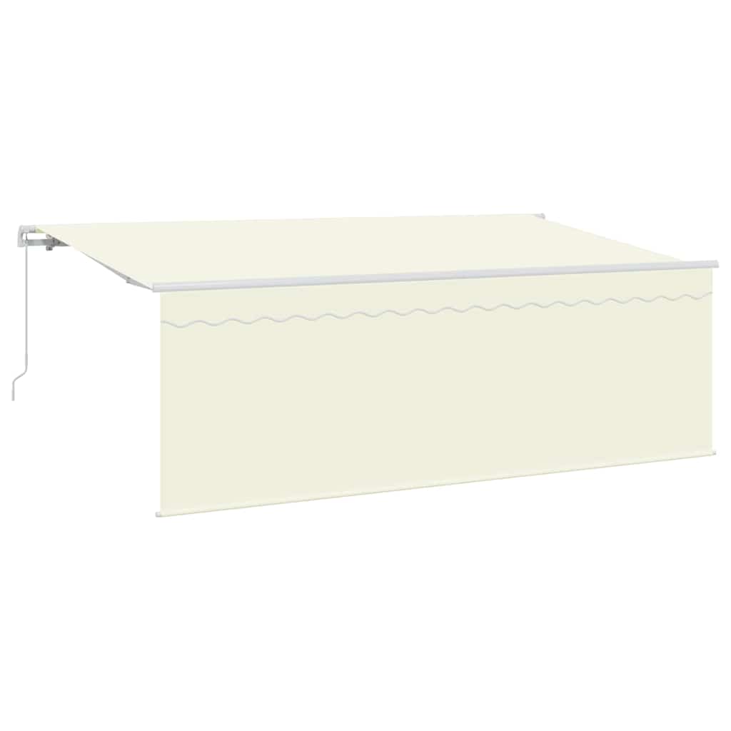 Markise Mit Sichtschutz Creme 350 X 200 X 120 Cm Creme (Anthrazit-Rahmen)