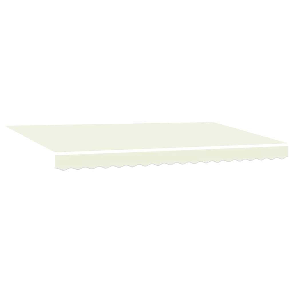 Einziehbare Markise Creme 400 X 200 Cm Stoff Creme (Weißer Rahmen)