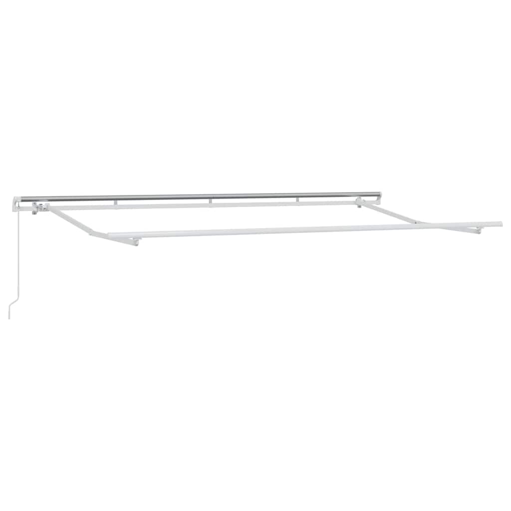 Einziehbare Markise Creme 400 X 200 Cm Stoff Creme (Weißer Rahmen)