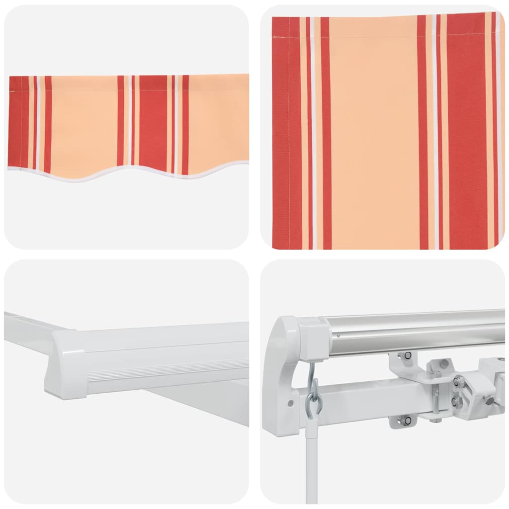 Markise Gelb Und Orange 350 X 250 X 165 Cm Polyester Anthrazit Und Weiß (Rahmen Anthrazit)