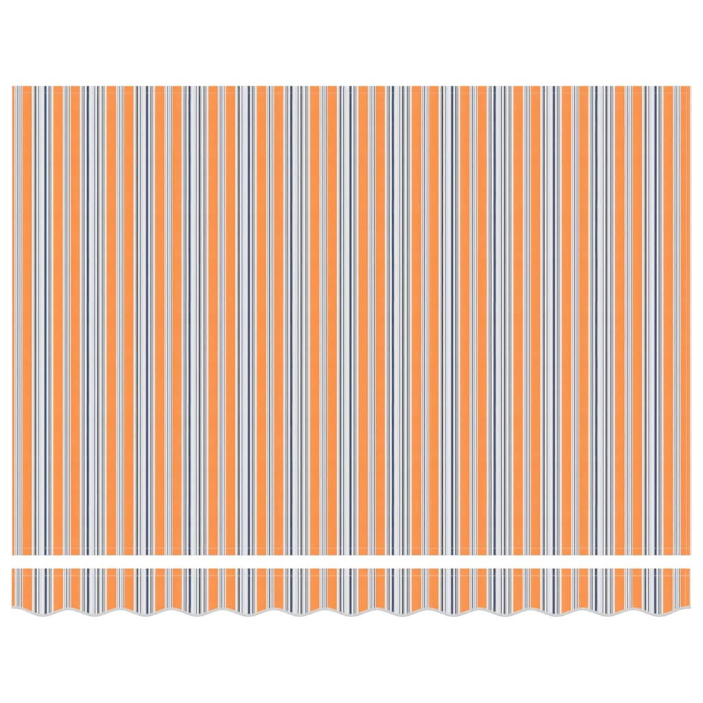 Einziehbare Markise Mehrfarbig Stoff Und Stahl Blau Und Orange