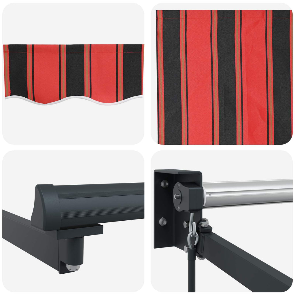 Markise Orange Und Braun 500 X 300 X 165 Cm Orange/Schwarz/Gelb