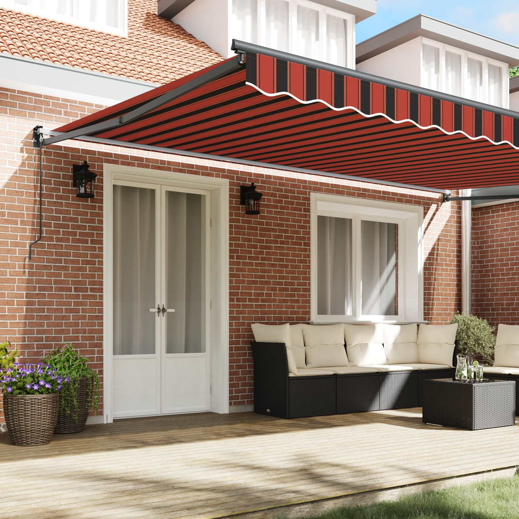 Markise Orange Und Braun 500 X 300 X 165 Cm Orange/Schwarz/Gelb