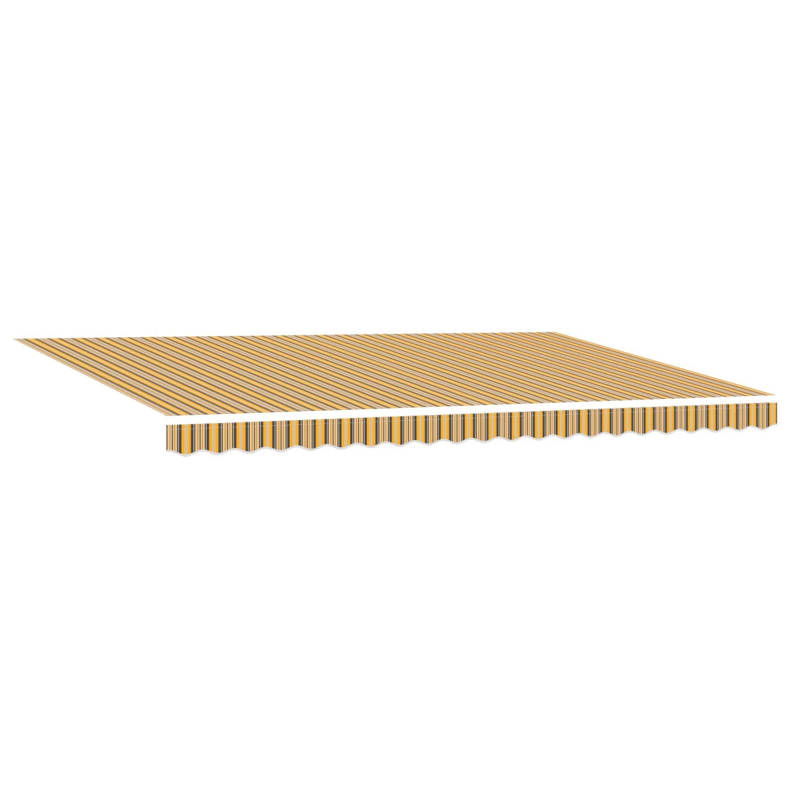 Einziehbare Markise Mehrfarbig 500 X 300 Cm Gelb/Grau/Weiß