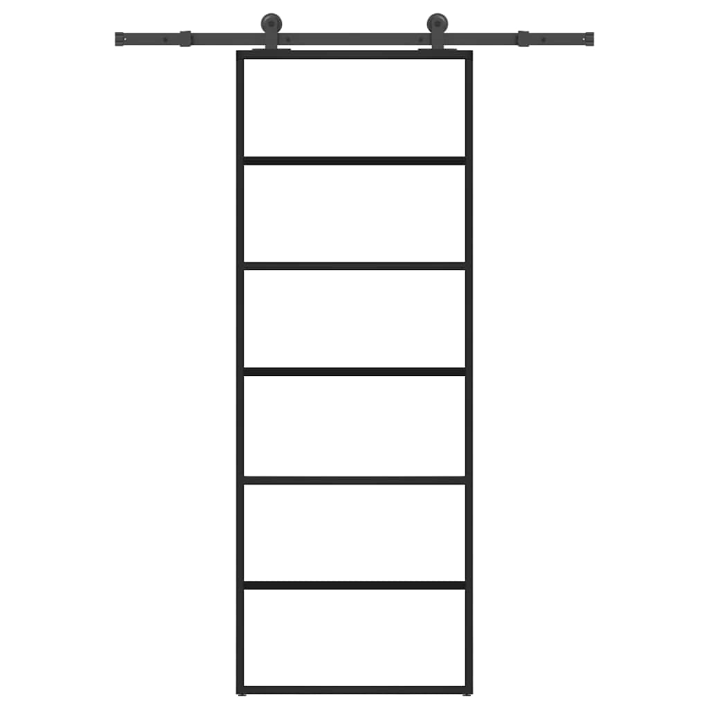 Schiebetür Mit Beschlag 90X205 Cm Esg-Glas & Aluminium